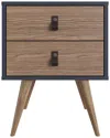 Manhattan Comfort Amber Nightstand In Blue