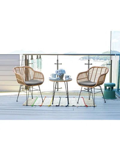 MANHATTAN COMFORT MANHATTAN COMFORT ANTIBES 1.0 PATIO 2-PERSON SEATING GROUP WITH END TABLE
