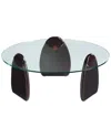 Manhattan Comfort Artesia Modern Coffee Table In Brown