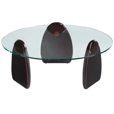 Manhattan Comfort Artesia Modern Coffee Table In Dark Walnut In Brown