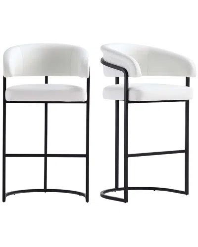Manhattan Comfort Barstool - Set Of 2 White