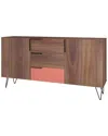Manhattan Comfort Beekman 62.99 Sideboard In Brown And Black