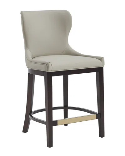 Manhattan Comfort Blair Leatherette Counter Stool With Beech Wood Legs