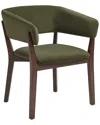 Manhattan Comfort Blake Dining Armchair With Beech Wood Legs In Green