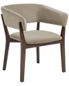 Manhattan Comfort Blake Dining Armchair With Beech Wood Legs In Neutral
