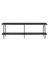 Manhattan Comfort Celine 71" Wood 2-shelf Console Table In Black