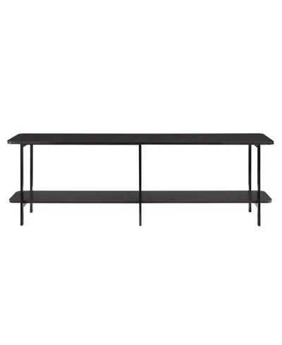Manhattan Comfort Celine 71" Wood 2-shelf Console Table In Black