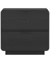 Manhattan Comfort Chrystie Contemporary Modern 26in Nightstand (2-drawer) In Black