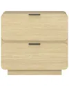 Manhattan Comfort Chrystie Contemporary Modern Nightstand In Neutral