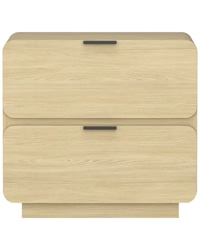 Manhattan Comfort Chrystie Contemporary Modern Nightstand In Neutral