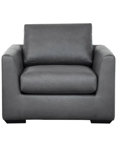 Manhattan Comfort Cleo Contemporary Upholstered Accent Chair In Pewter In Gray