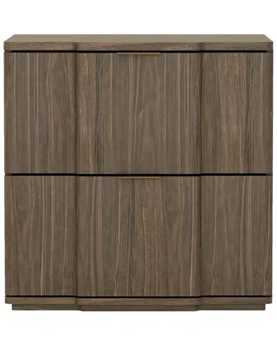 Manhattan Comfort Clive 22in Nightstand In Brown