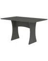 Manhattan Comfort Coney 53.14in Mid-century Modern Dining Table In Grey