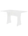 Manhattan Comfort Coney 53.14in Mid-century Modern Dining Table In White