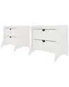 Manhattan Comfort Coney Mid-century Modern 2-drawer Nightstand In White