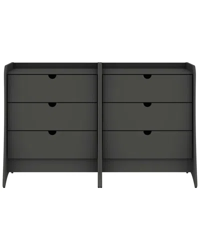 Manhattan Comfort Coney Mid-century Modern 3-drawer Dresser In Grey