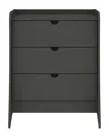 Manhattan Comfort Coney Mid-century Modern 3-drawer Dresser In Grey