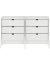 Manhattan Comfort Coney Mid-century Modern 3-drawer Dresser In White