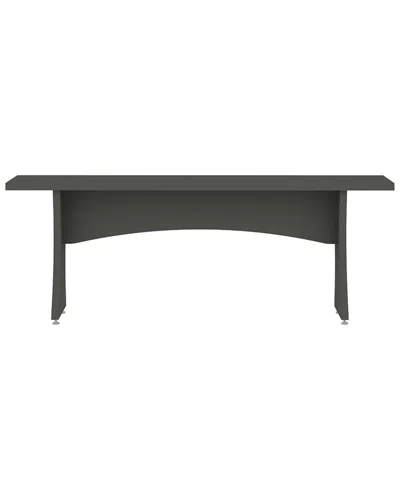Manhattan Comfort Coney Mid-century Modern Dining Bench In Grey