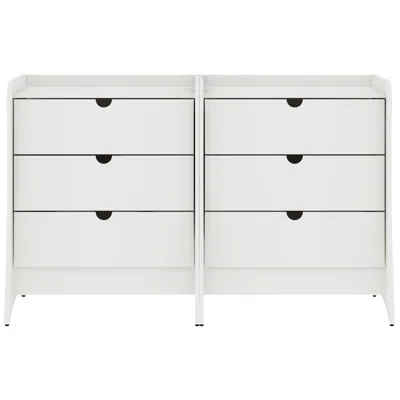 Manhattan Comfort Coney Mid-century Modern 3-drawer Dresser In White