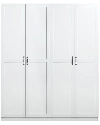Manhattan Comfort Cornelia Modern Storage Closet 2 In White