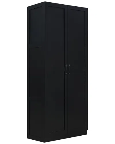Manhattan Comfort Cornelia Modern Storage Closet 2 In Black