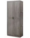 Manhattan Comfort Cornelia Modern Storage Closet 2 In Gray