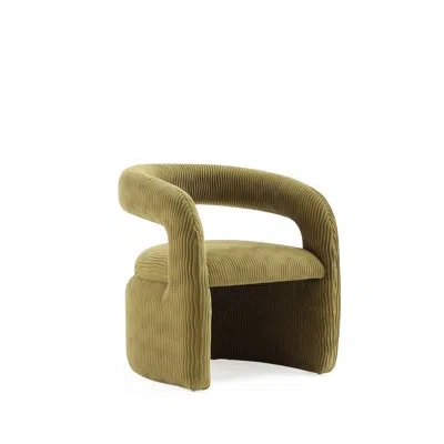 Manhattan Comfort Corvette Mid-century Modern Velvet Upholstered Pine Wood Accent Armchair In Green