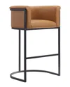 Manhattan Comfort Cosmopolitan Barstool In Camel And Black