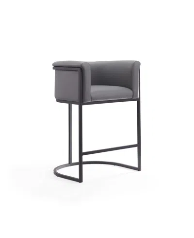 Manhattan Comfort Cosmopolitan Leatherette Upholstered Counter Stool In Multi