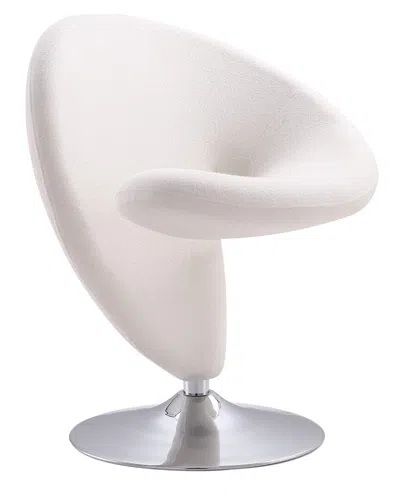 Manhattan Comfort Curl Accent Chair In White
