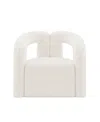 Manhattan Comfort Darian Modern 28.74" Boucle Upholstered Accent Chair In White