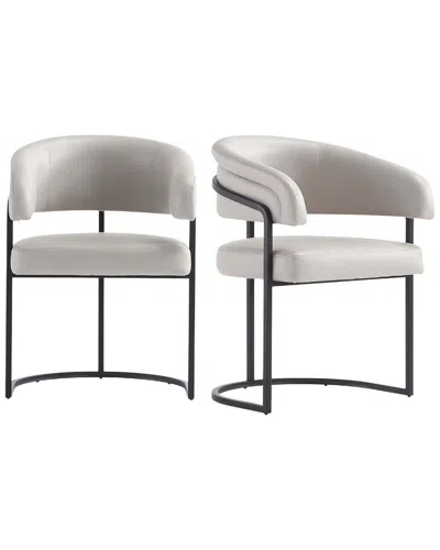 Manhattan Comfort Dining Chair - Set Of 2 Gray