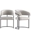 Manhattan Comfort Dining Chair - Set Of 2 Gray