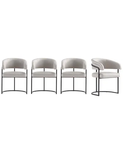 Manhattan Comfort Dining Chair - Set Of 4 Gray
