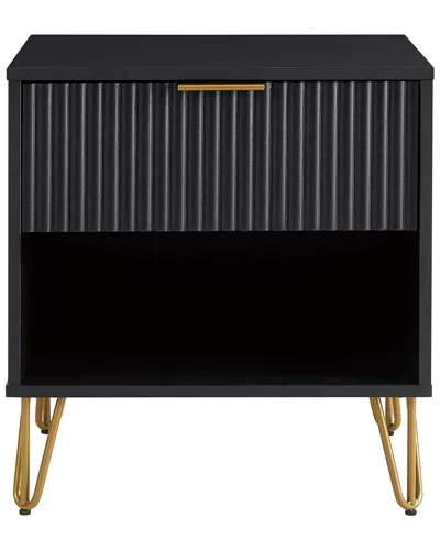 Manhattan Comfort Dumbo 1.0 Modern Nightstand In Black