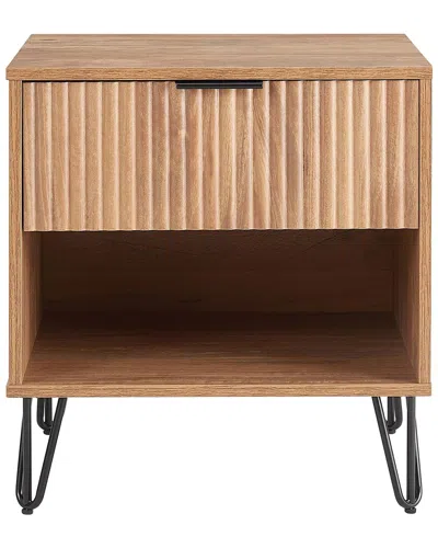 Manhattan Comfort Dumbo 1.0 Modern Nightstand In Brown