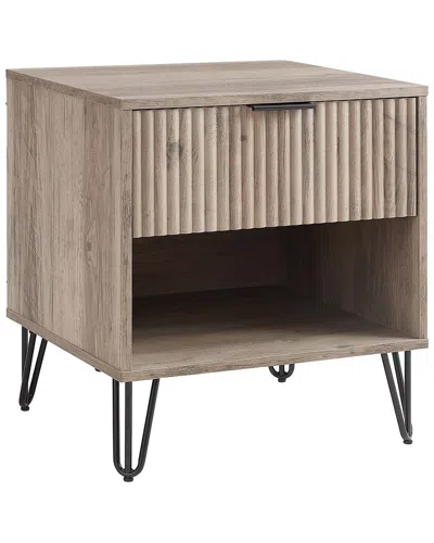 Manhattan Comfort Dumbo 1.0 Modern Nightstand In Brown