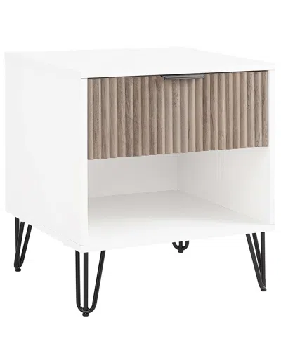 Manhattan Comfort Dumbo 1.0 Modern Nightstand In White