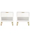 Manhattan Comfort Dumbo 1.0 Modern Nightstand In White