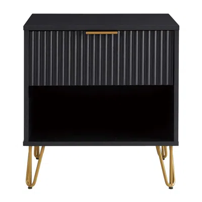 Manhattan Comfort Dumbo 1.0 Modern Nightstand In Black