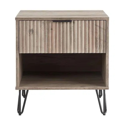 MANHATTAN COMFORT DUMBO 1.0 NIGHTSTAND IN RUSTIC GREY