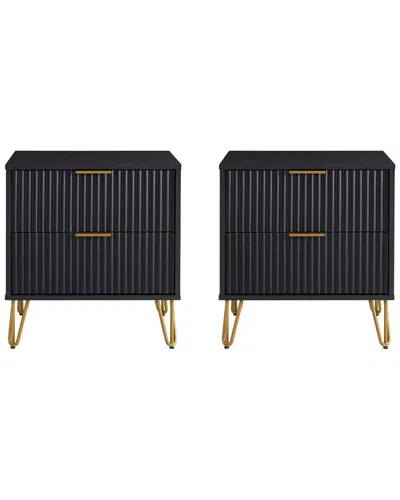 Manhattan Comfort Dumbo 2.0 Modern Nightstand In Black