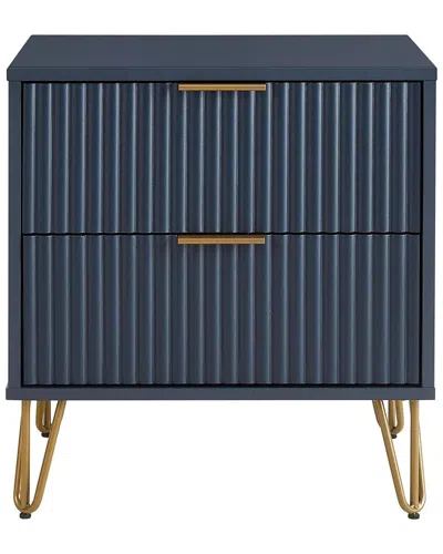 Manhattan Comfort Dumbo 2.0 Modern Nightstand In Blue