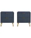 Manhattan Comfort Dumbo 2.0 Modern Nightstand In Blue