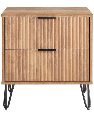 Manhattan Comfort Dumbo 2.0 Modern Nightstand In Brown