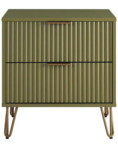 Manhattan Comfort Dumbo 2.0 Modern Nightstand In Green