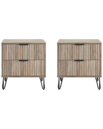 Manhattan Comfort Dumbo 2.0 Modern Nightstand In White