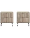 Manhattan Comfort Dumbo 2.0 Modern Nightstand In Grey
