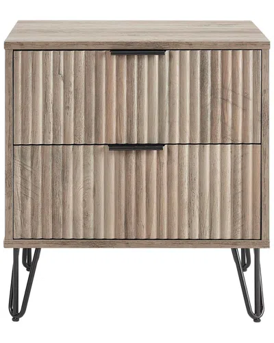 Manhattan Comfort Dumbo 2.0 Modern Nightstand In Neutral